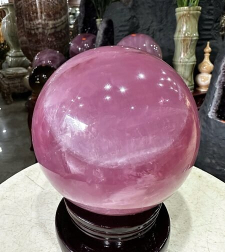 Cầu đá quý Thạch Anh Hồng Tl 3,96kgĐk14cm