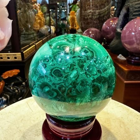 Cầu Ngọc Khổng Tước – Trưng Bày Phong Thủy (TL 3,19kg, ĐK 11,5cm)