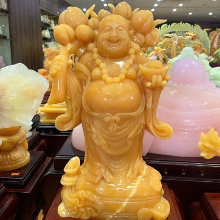 Tác phẩm Thần Tài Di Lặc – Ngọc Hoàng Long (KT 52x27cm)