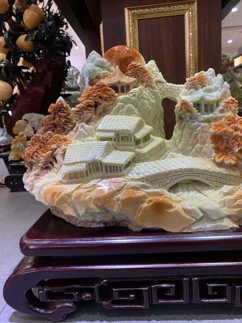 Tác phẩm Bồng Lai Tiên Cảnh – Ngọc Serpentin Tự Nhiên - Ảnh 3