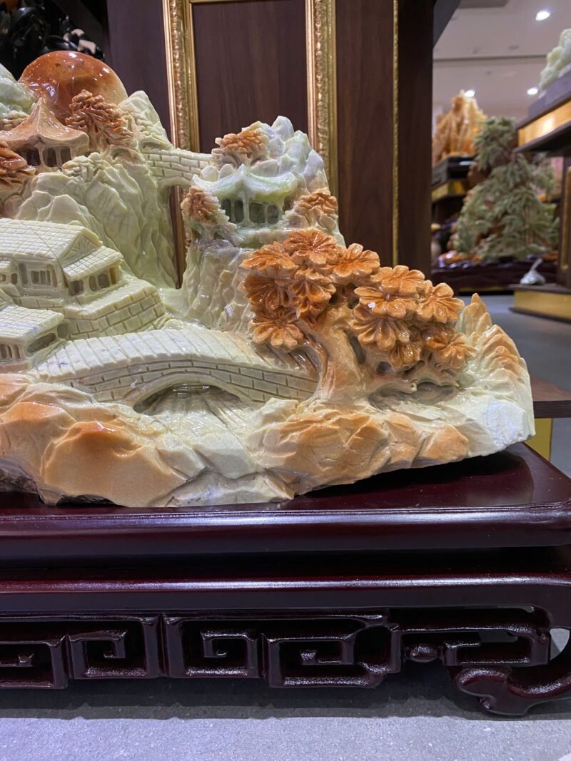 Tác phẩm Bồng Lai Tiên Cảnh – Ngọc Serpentin Tự Nhiên - Ảnh 4