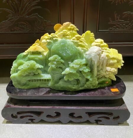 Tác phẩm Phong Cảnh Hữu Tình – Ngọc Serpentin Tự Nhiên