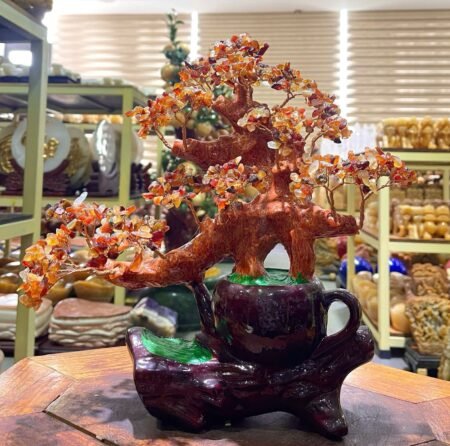 Cây Tài Lộc Mã Não – Chiêu Tài Hút Lộc, May Mắn Đong Đầy (KT 33x31cm)