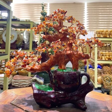 Cây Tài Lộc Mã Não – Chiêu Tài Hút Lộc, May Mắn Đong Đầy (KT 33x31cm)