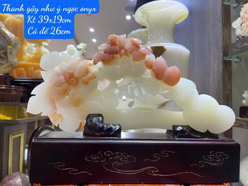 Thanh Gậy Như Ý Ngọc Onyx – Biểu Tượng Quyền Lực & May Mắn (Kích thước 39x19cm) - Ảnh 5