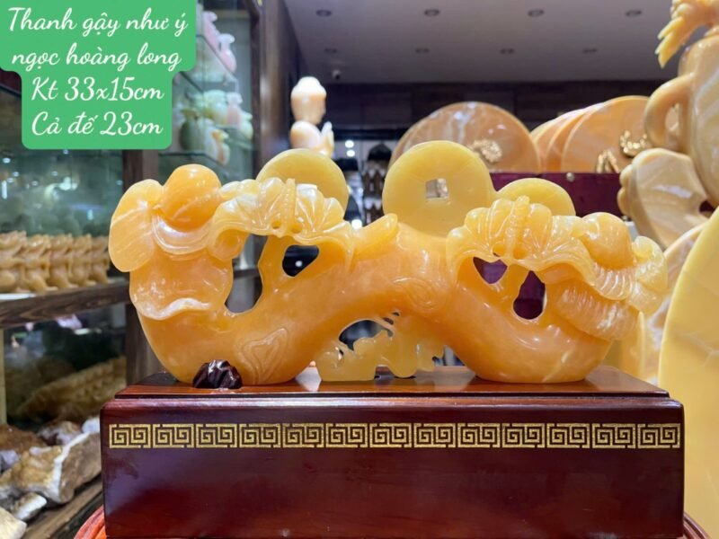 Thanh Gậy Như Ý Ngọc Hoàng Long – Biểu Tượng Phong Thủy May Mắn & Thịnh Vượng (Kích thước 33x15cm) - Ảnh 4