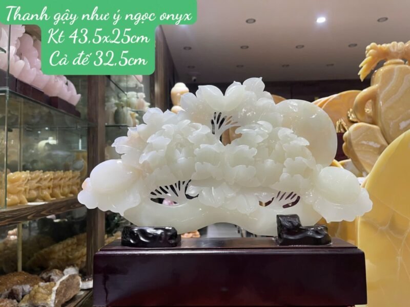 Thanh Gậy Như Ý Ngọc Onyx – Biểu Tượng May Mắn & Quyền Lực (Kích thước 43,5x25cm) - Ảnh 4