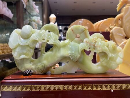 Thanh Gậy Như Ý Ngọc Onyx – Biểu Tượng Phong Thủy Cầu May Mắn & Thành Công (Kích thước 31x14cm)