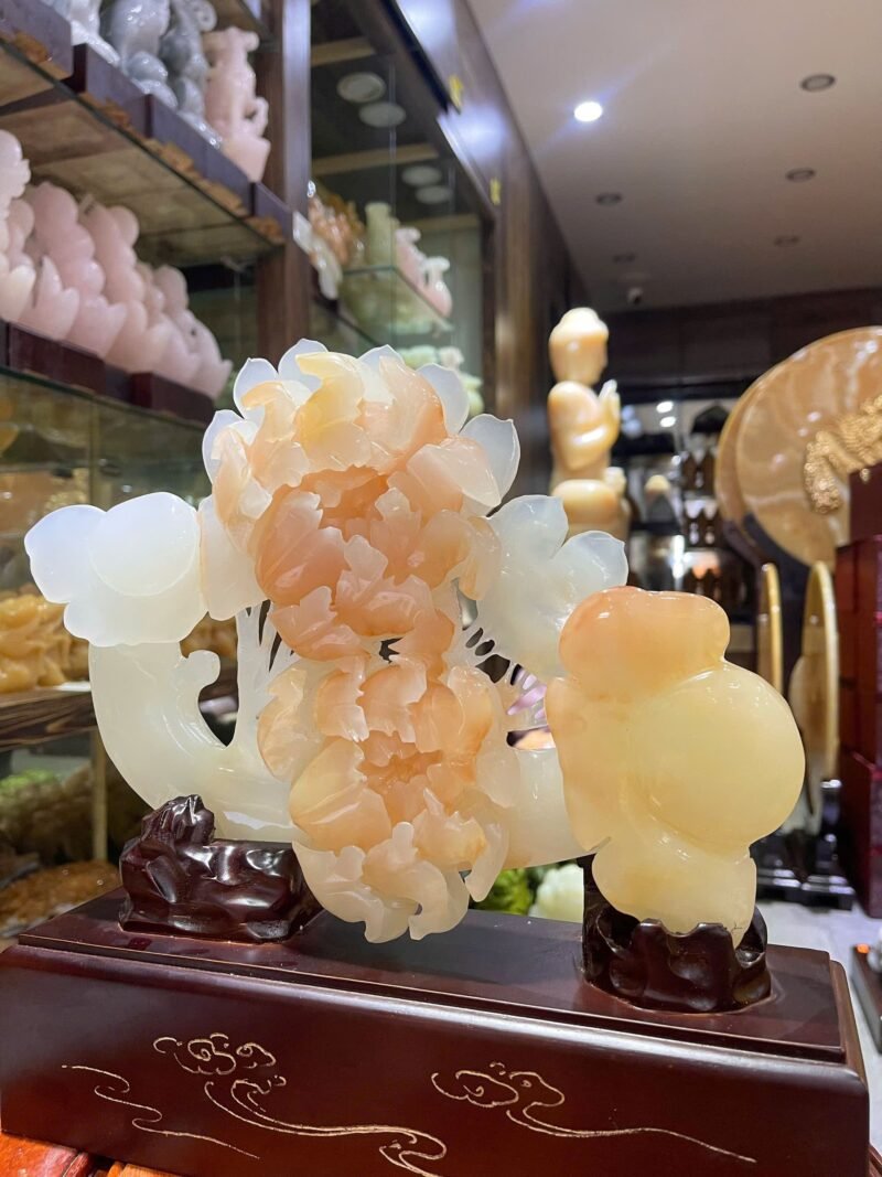 Thanh Gậy Như Ý Ngọc Onyx – Biểu Tượng Phong Thủy Cầu May Mắn & Tài Lộc (Kích thước 30x22cm) - Ảnh 4