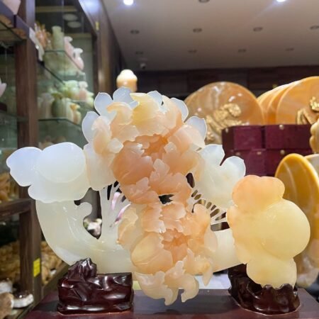 Thanh Gậy Như Ý Ngọc Onyx – Biểu Tượng Phong Thủy Cầu May Mắn & Tài Lộc (Kích thước 30x22cm)