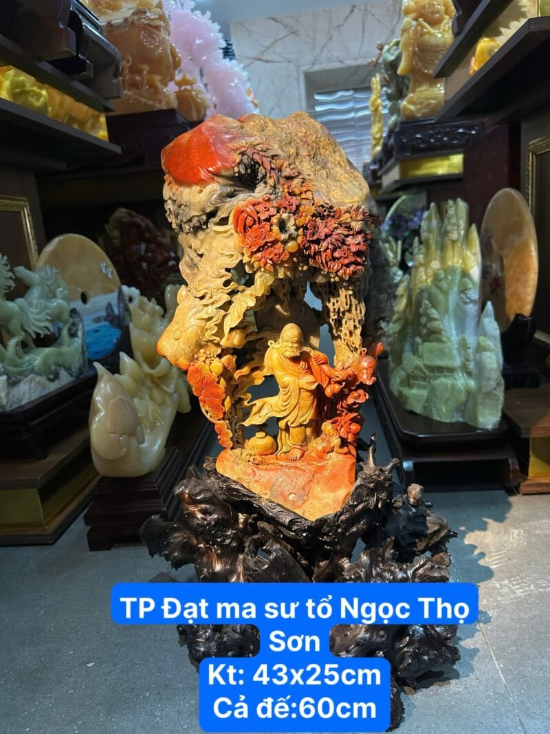 TP Đạt ma sư tổ Ngọc Thọ Sơn Kt 43x25cm - Ảnh 4