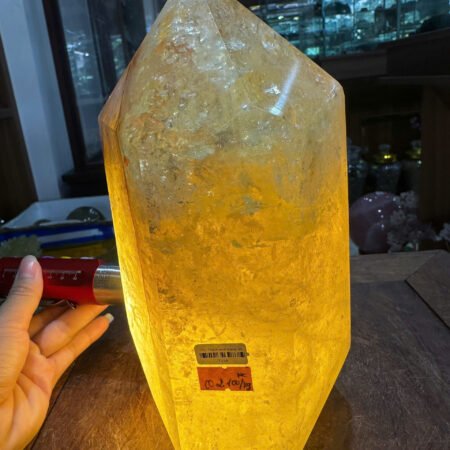 Trụ Tinh Thể Thạch Anh Vàng Tự Nhiên 3,94kg – Kích Thước 23x11,5cm