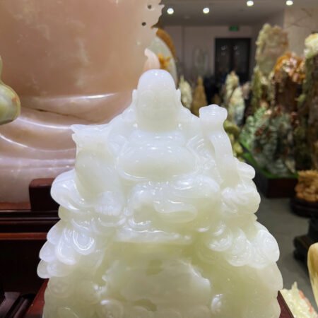 Tác Phẩm Tranh phong thủy Thần Tài Di Lặc - Kích thước 26,5 x 23 cm