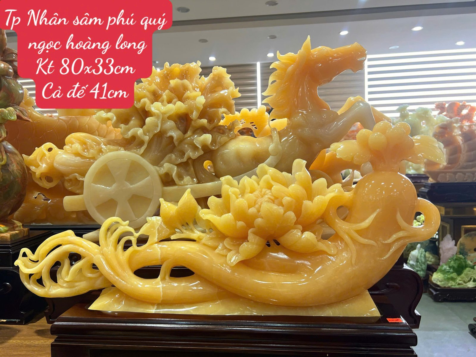 Tác Phẩm Nhân Sâm Phú Quý Ngọc Hoàng Long – Biểu Tượng Trường Thọ & Phồn Vinh