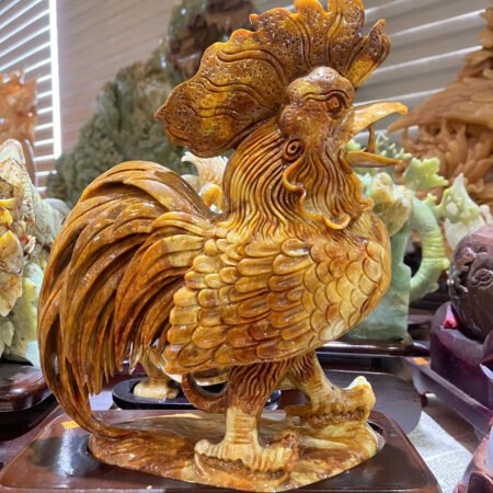 Tác phẩm Gà Trống Ngọc Serpentine – Biểu Tượng Cát Tường & Thành Công