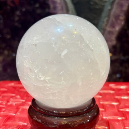 Cầu Thạch Anh Trắng Dừa Kích Thước 8.5cm