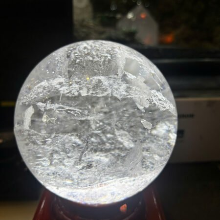 Cầu Đá Quý Thạch Anh Trắng Trong VIP - Trọng Lượng 5.2kg - Đường Kính 16cm